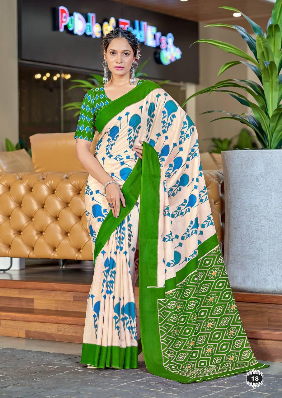 Kayatri New Soft Pure Cotton Printed Saree