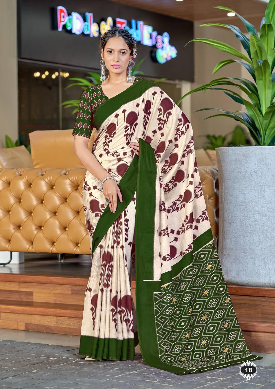 Kayatri New Soft Pure Cotton Printed Saree