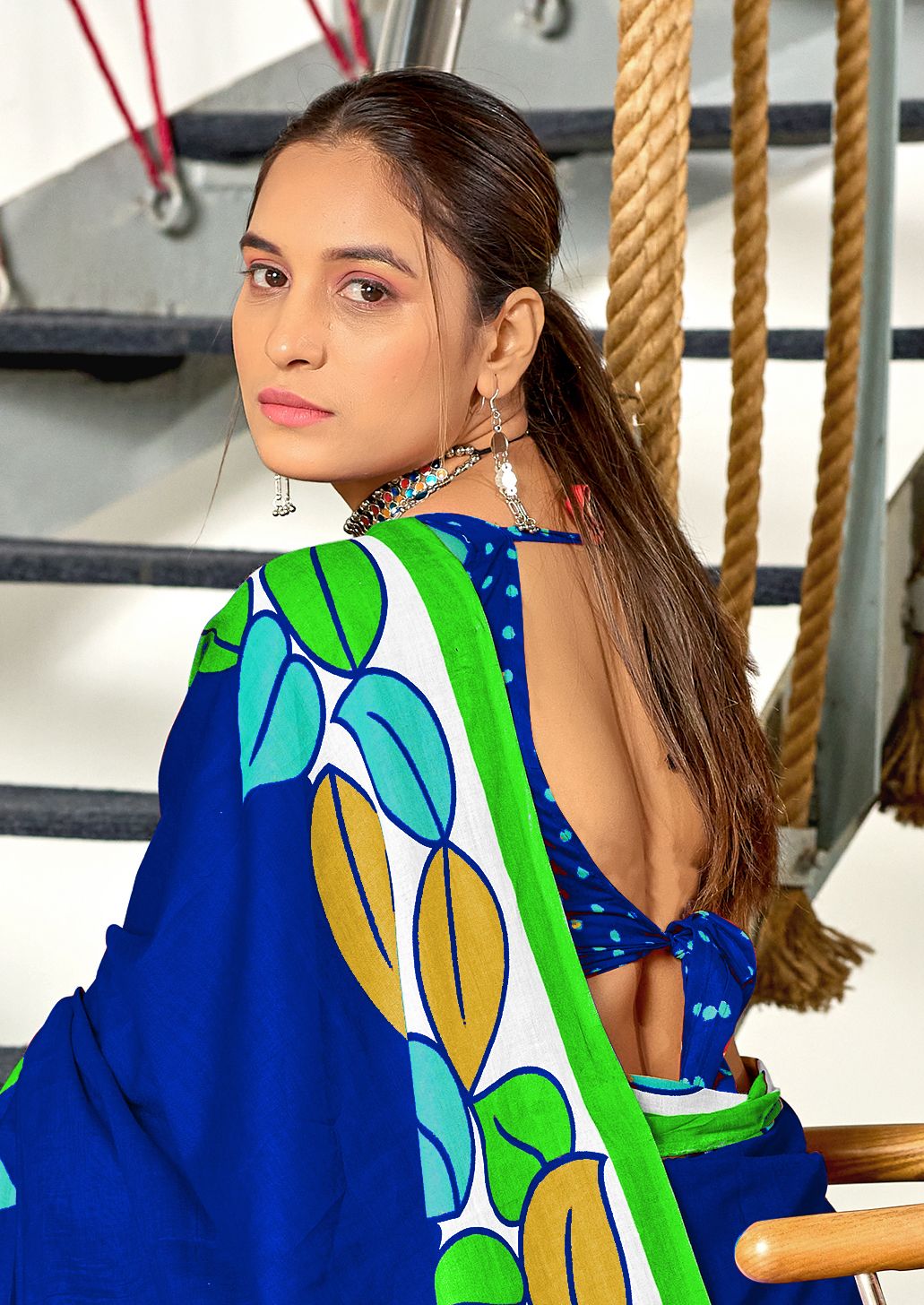 Kayatri New Soft Pure Cotton Fancy Bagru Block Print Saree