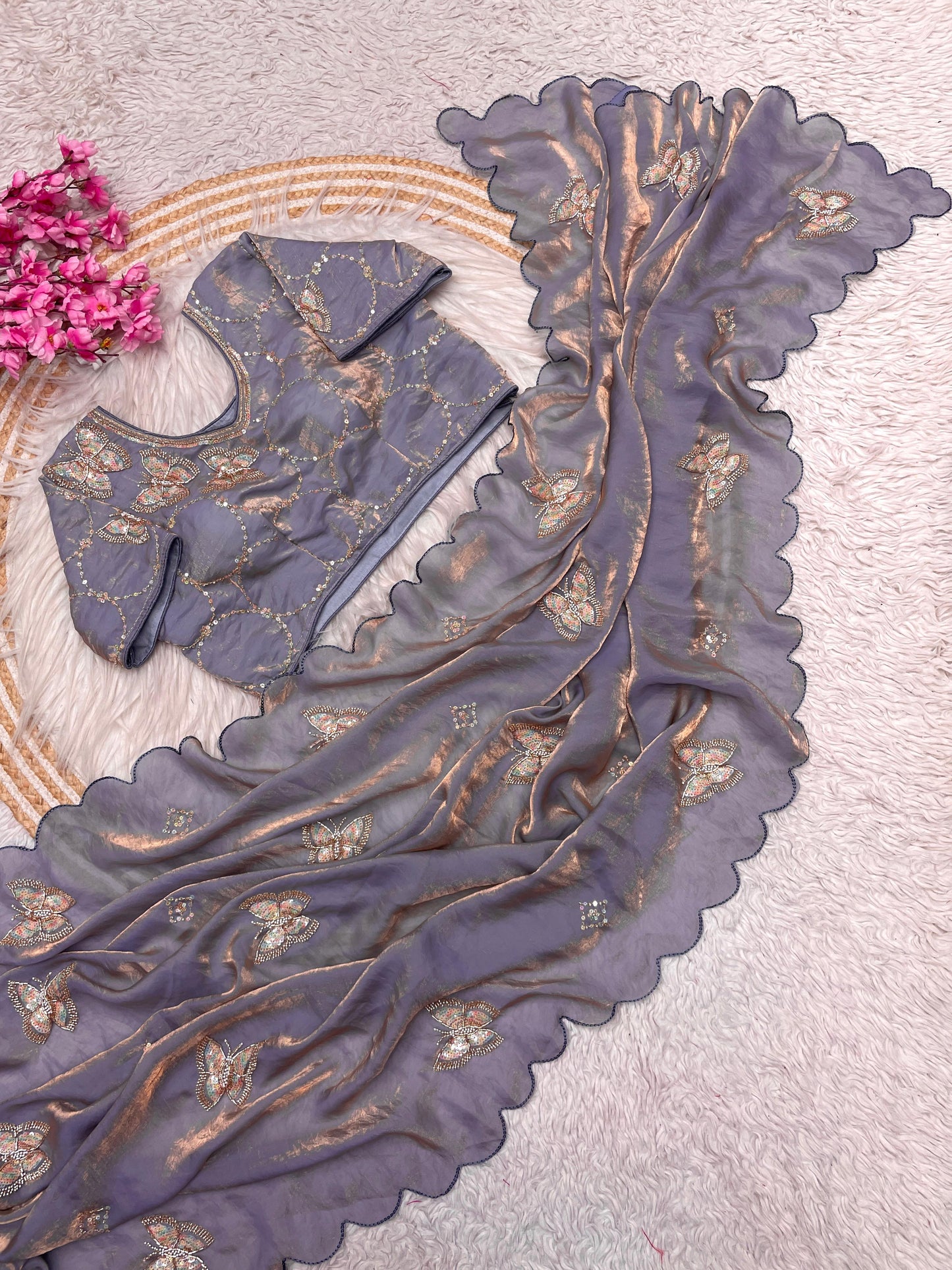 Kayatri New Designer Fandy Sattin Saree