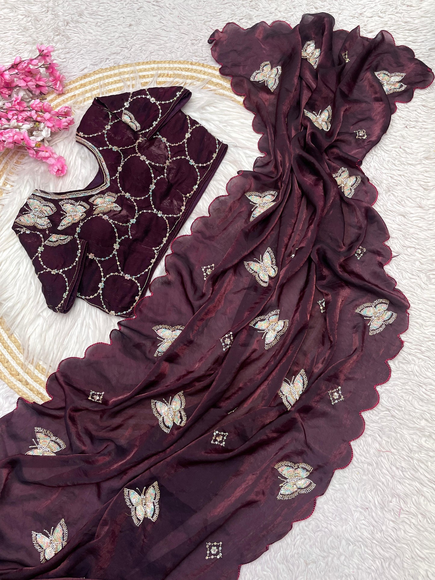 Kayatri New Designer Fandy Sattin Saree
