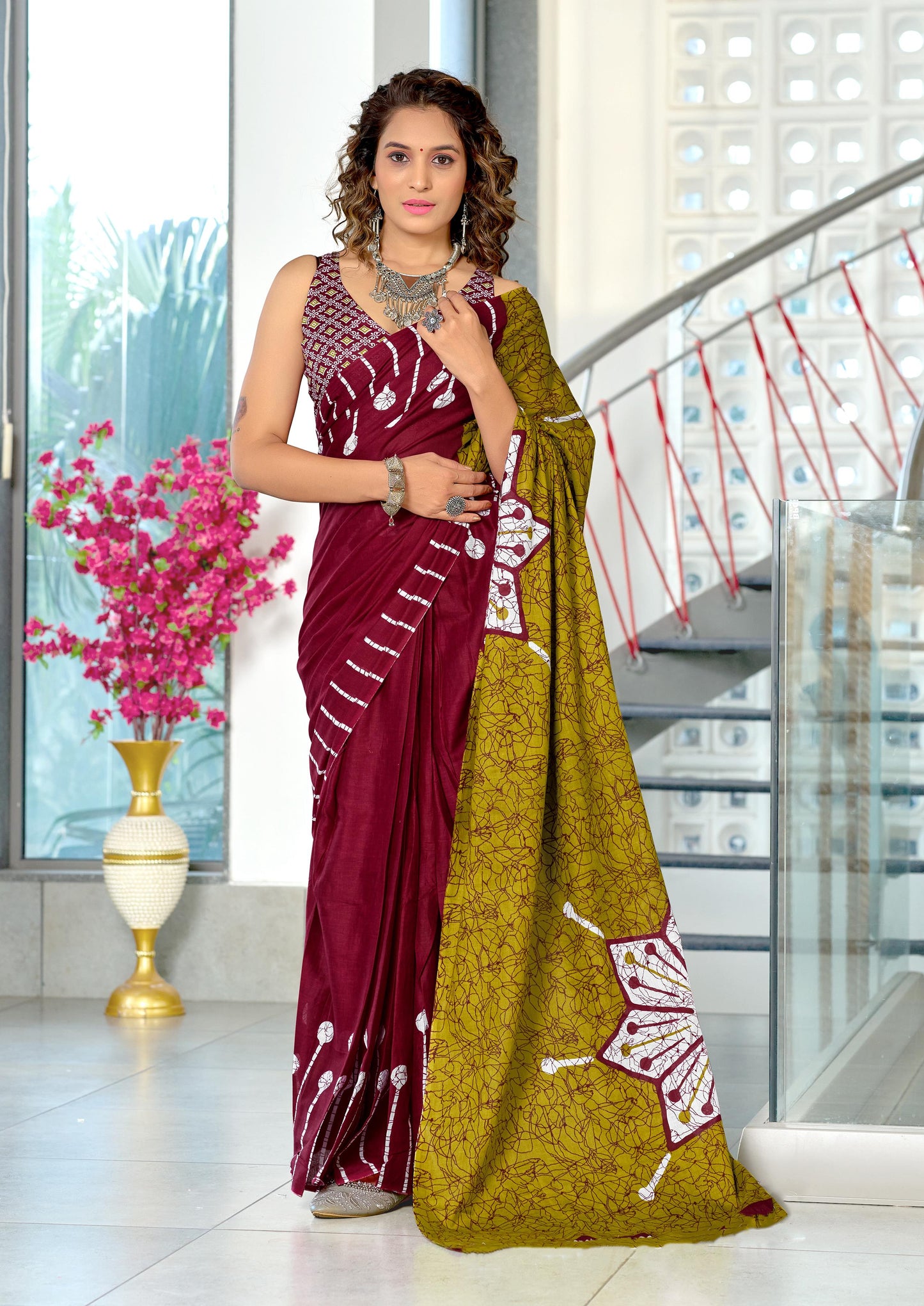 Kayatri New Soft Pure Cotton Hand Block Print Saree