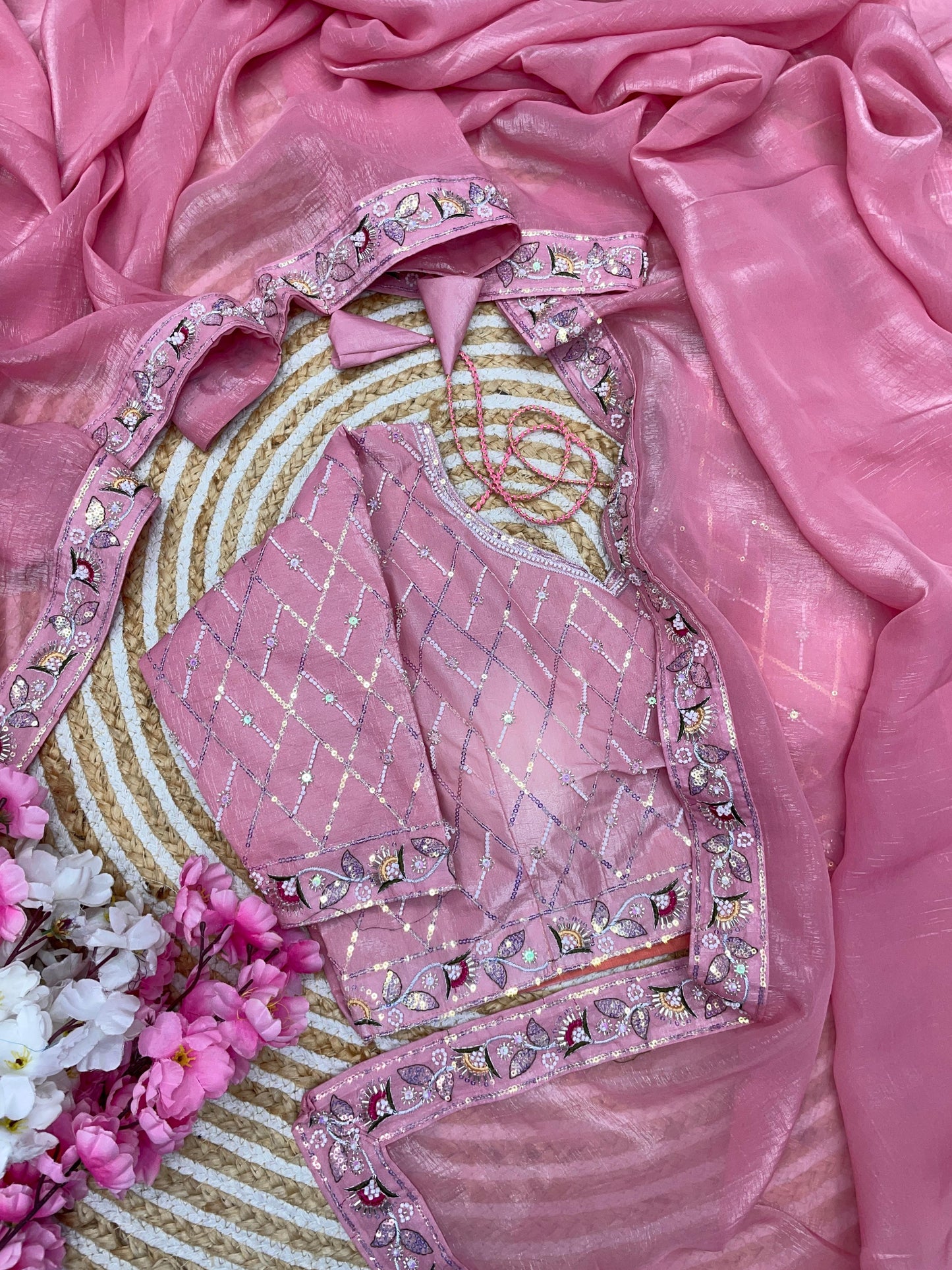 Kayatri New Soft Crunchy Beads Handwork Saree