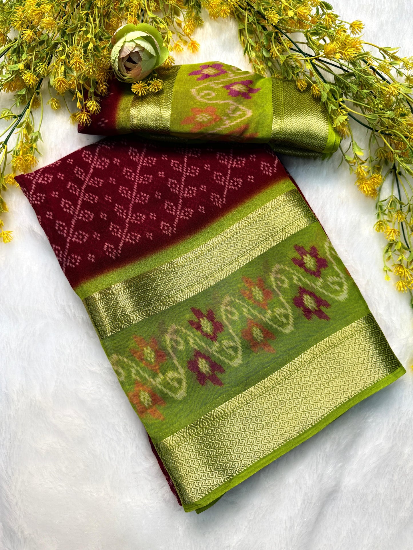 Kayatri New Marsh Melon With Jackard Border Saree