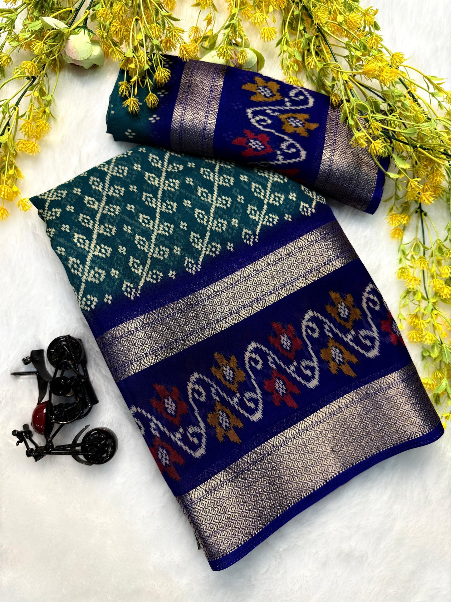 Kayatri New Marsh Melon With Jackard Border Saree
