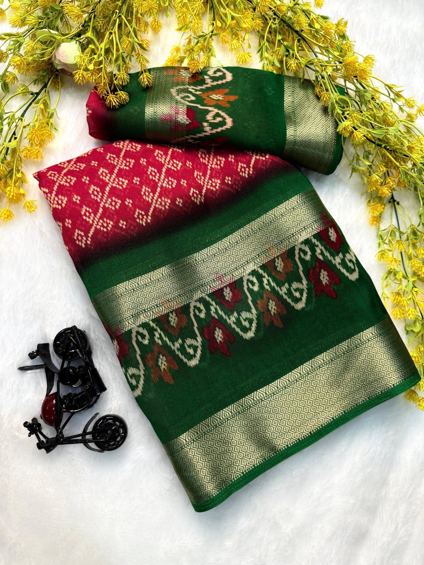 Kayatri New Marsh Melon With Jackard Border Saree