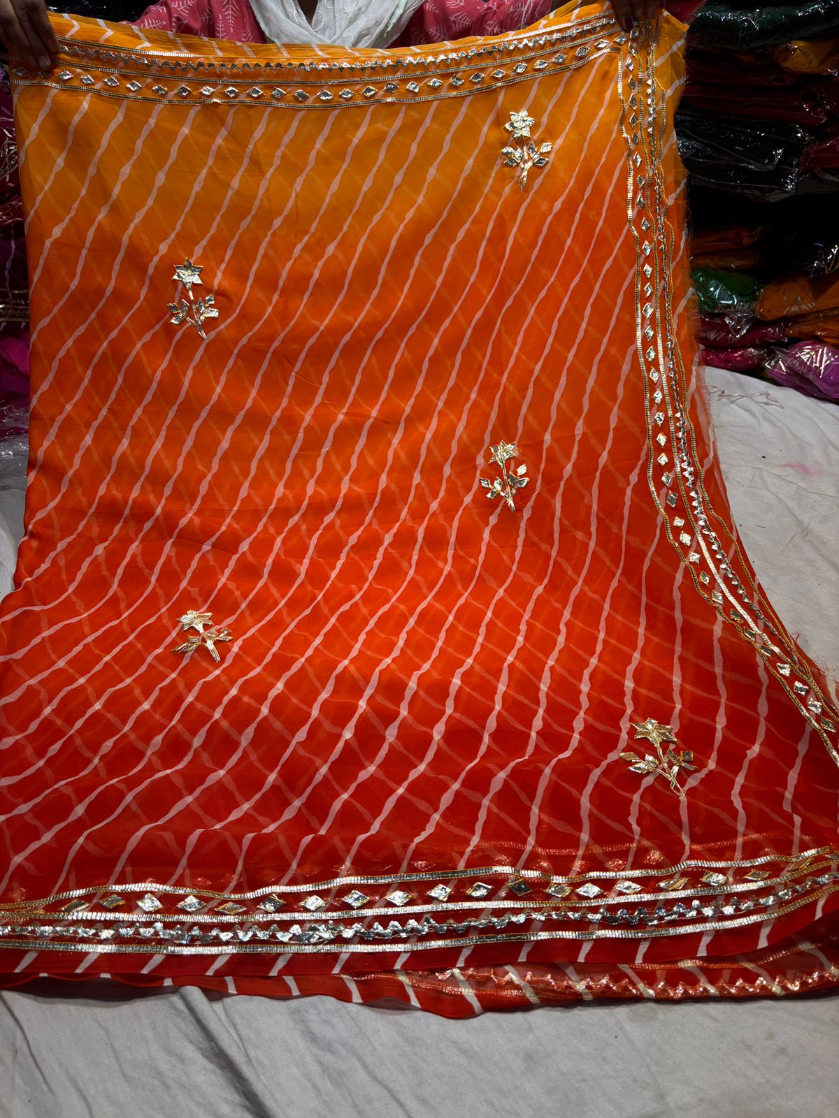 Kayatri New Pure Georgette Heavy Gota Work Saree