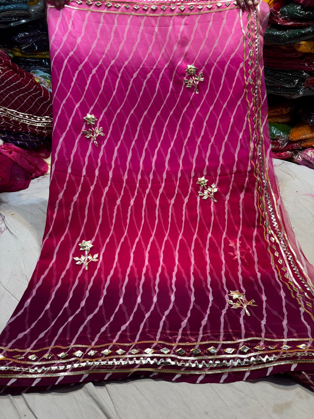 Kayatri New Pure Georgette Heavy Gota Work Saree