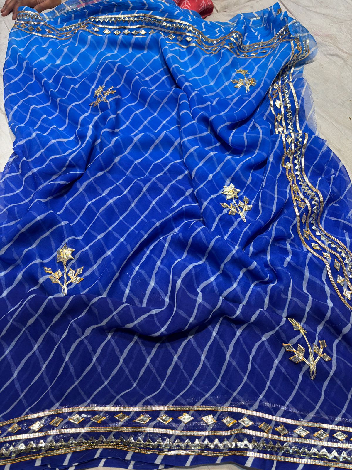 Kayatri New Pure Georgette Heavy Gota Work Saree