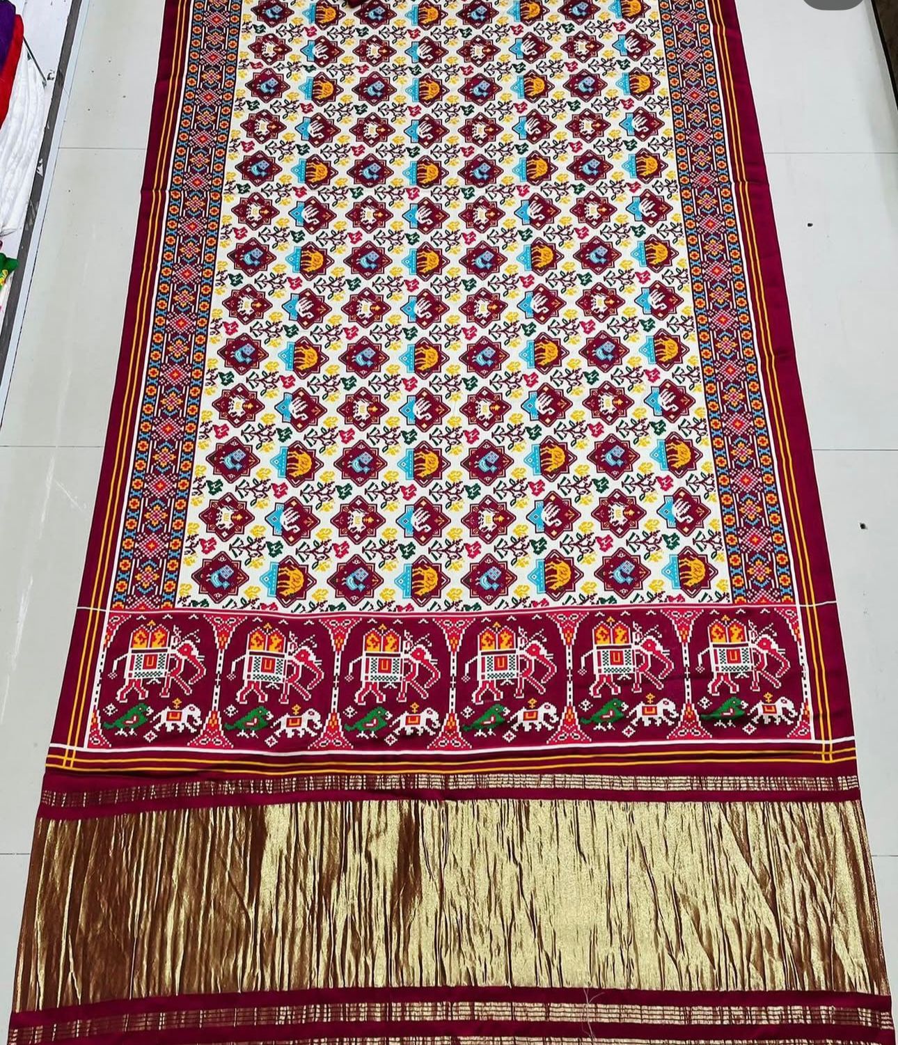 Kayatri New Pure Gaji Silk Bandhej Print With Lagadi Pallu Saree