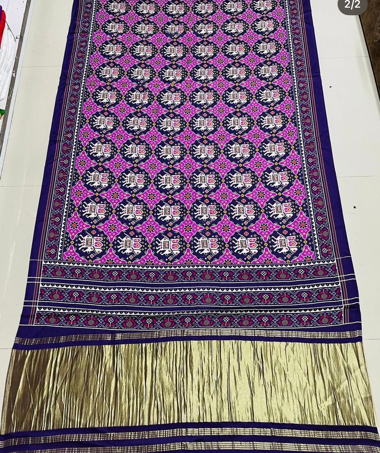 Kayatri New Pure Gaji Silk Bandhej Print With Lagadi Pallu Saree