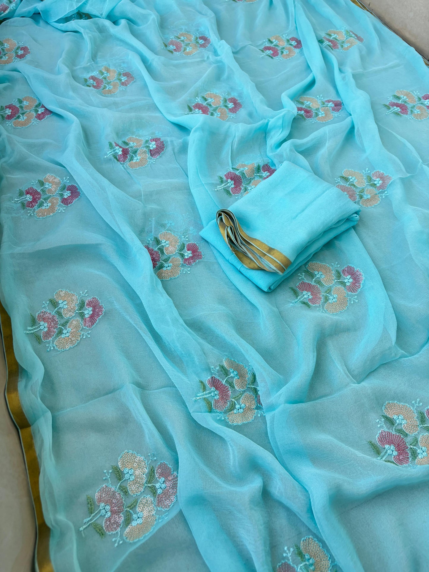 Kayatri New Designer Pure Diamond Chiffon Saree