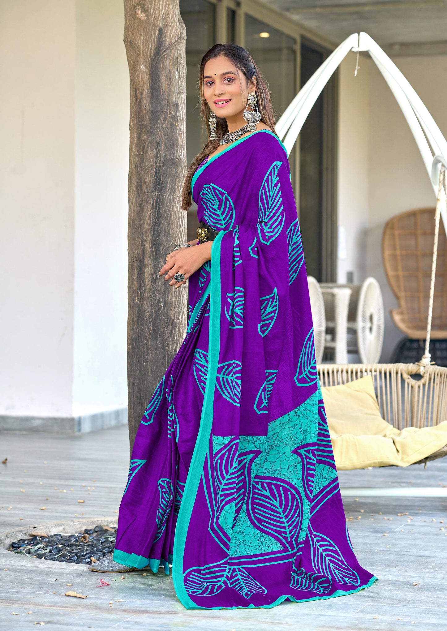 Kayatri New Soft Pure Cotton Block Print Saree