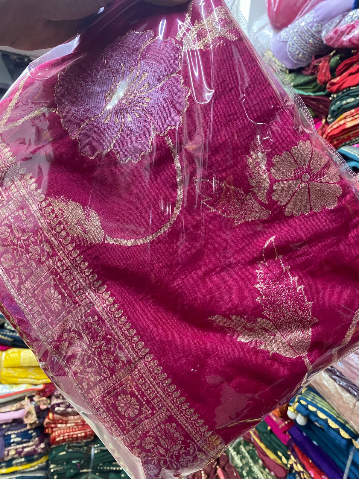Kayatri New Pure Dola Silk Meenakari Zari Weaving Saree