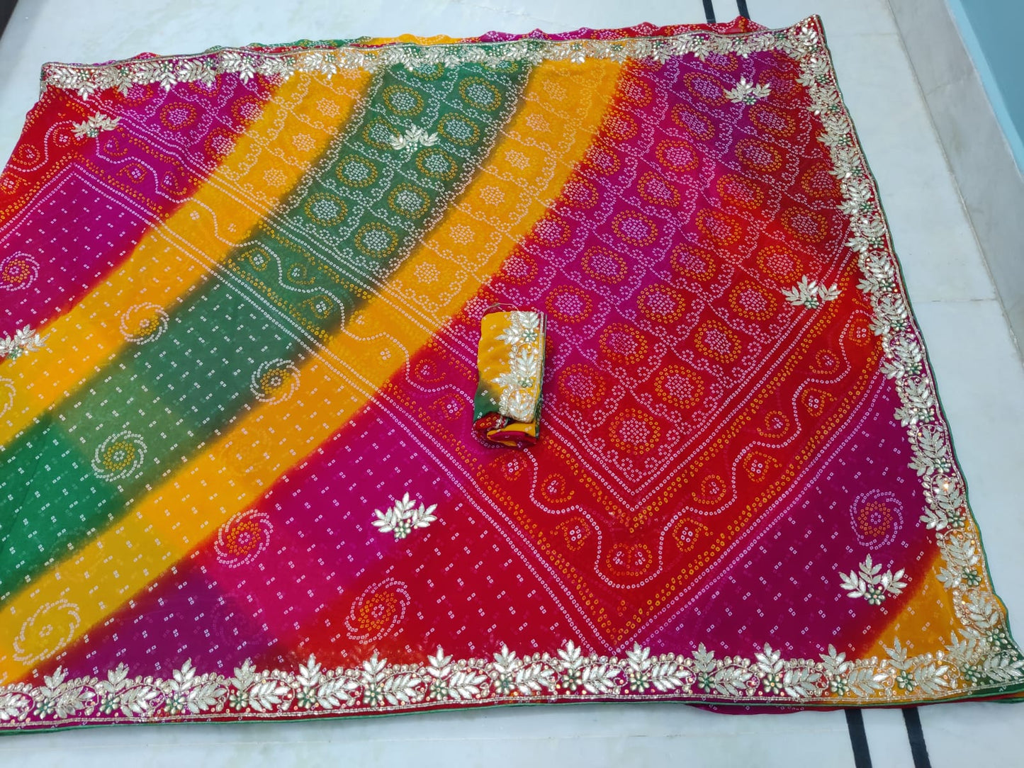 Kayatri New Pure Georgette Cutdana Work Saree