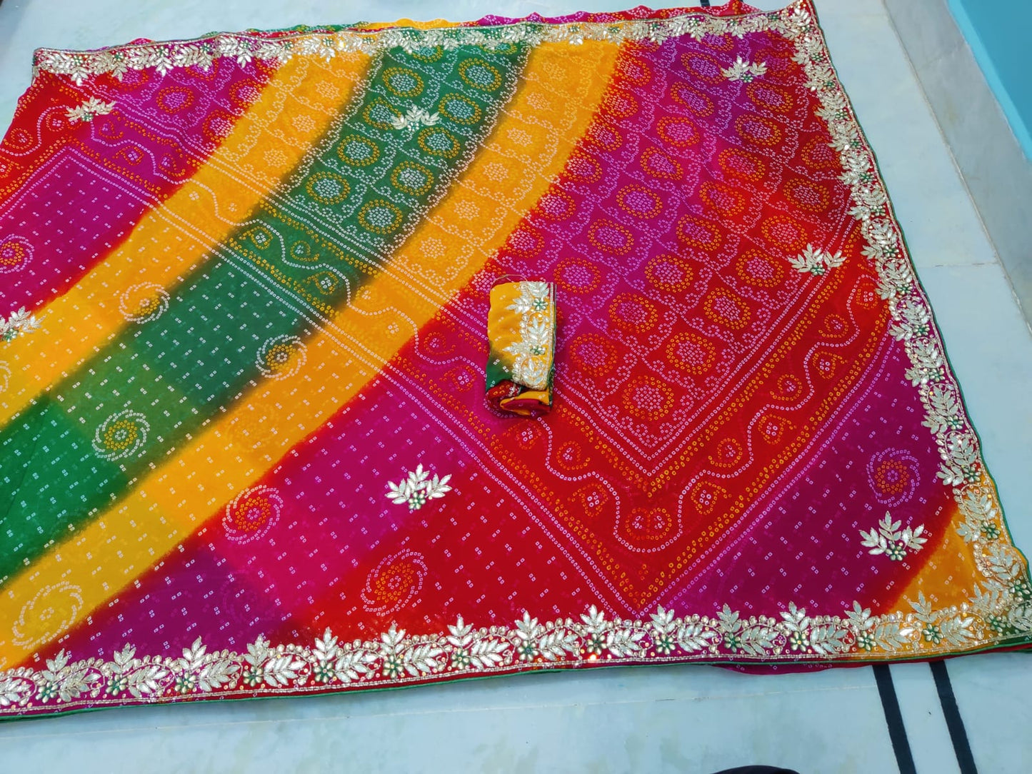 Kayatri New Pure Georgette Cutdana Work Saree
