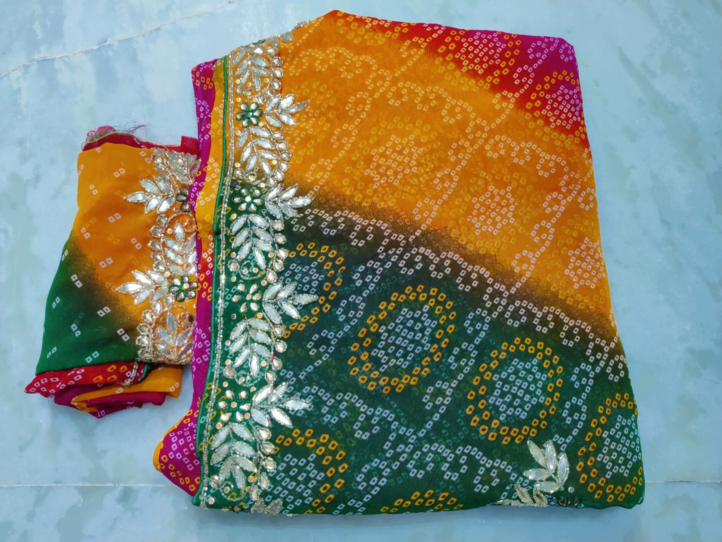Kayatri New Pure Georgette Cutdana Work Saree