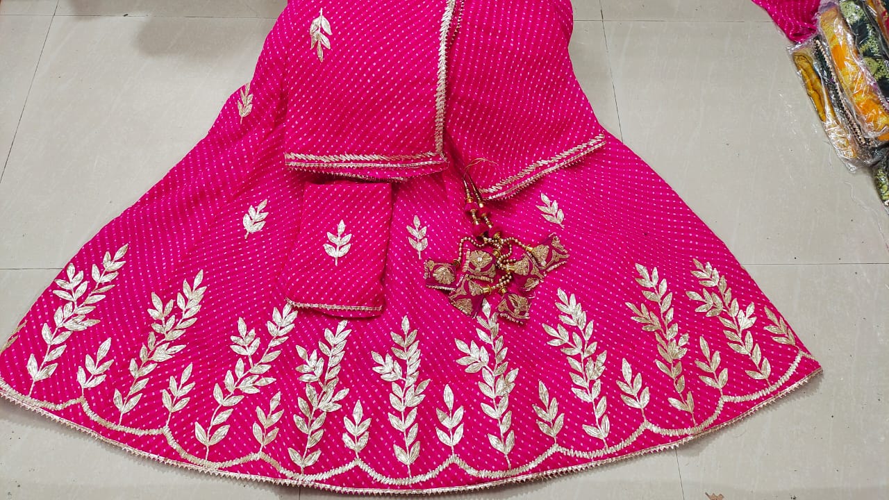 Kayatri New CYC Georgette Heavy Gotapatti Work Lehenga
