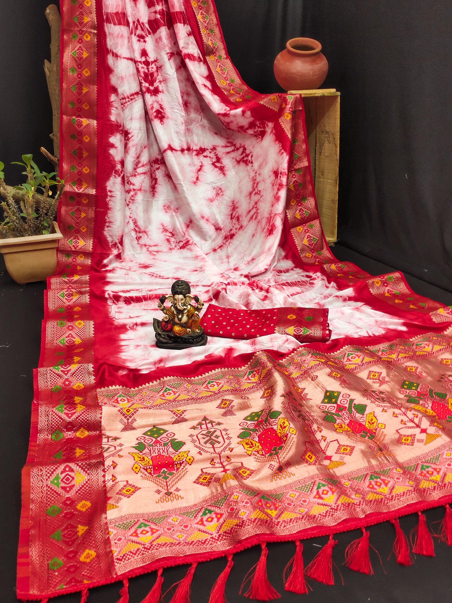 Kayatri New Shibori Print Paithani Silk Saree