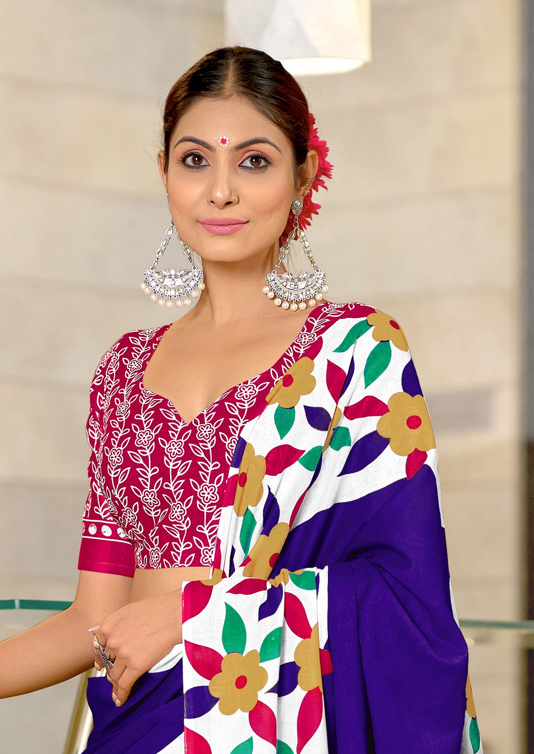Kayatri New Soft Pure Cotton Printed Saree