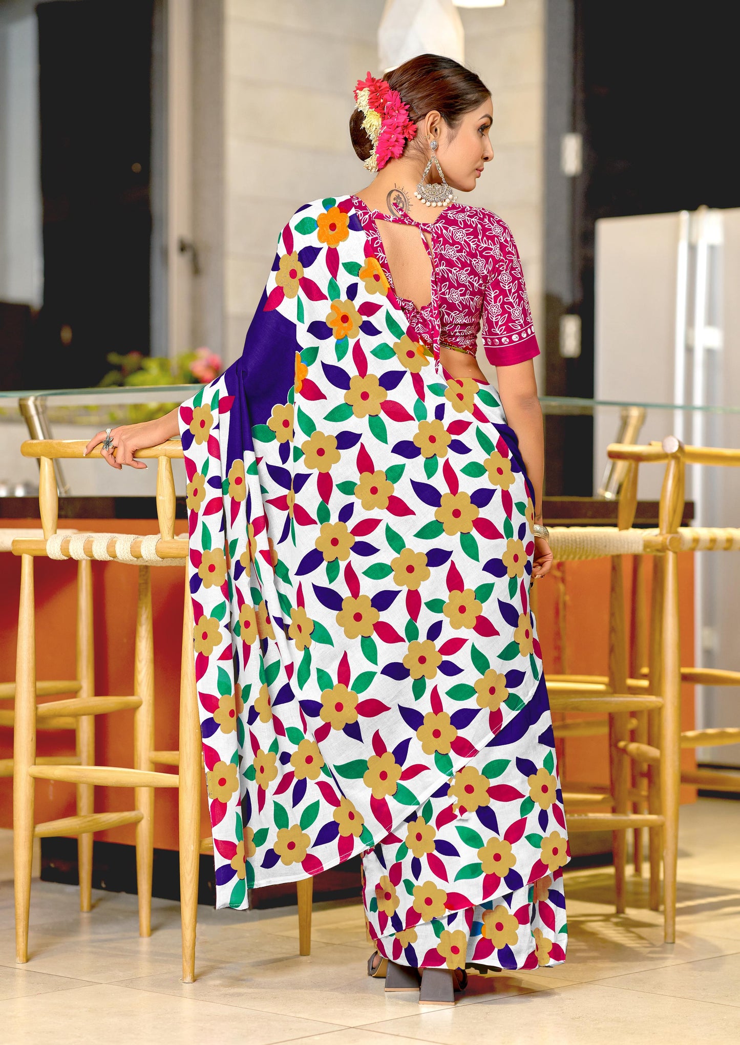 Kayatri New Soft Pure Cotton Printed Saree
