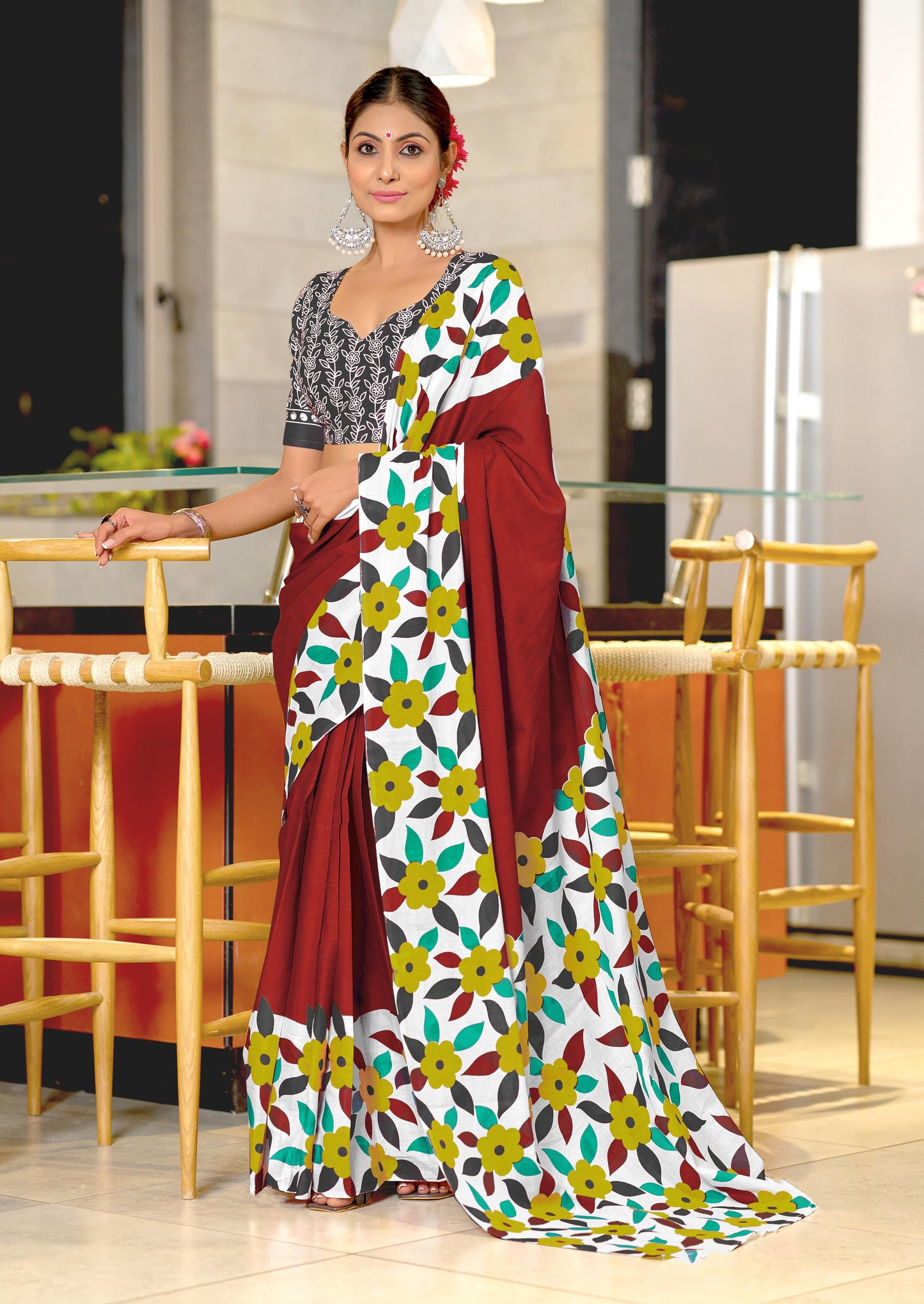 Kayatri New Soft Pure Cotton Printed Saree