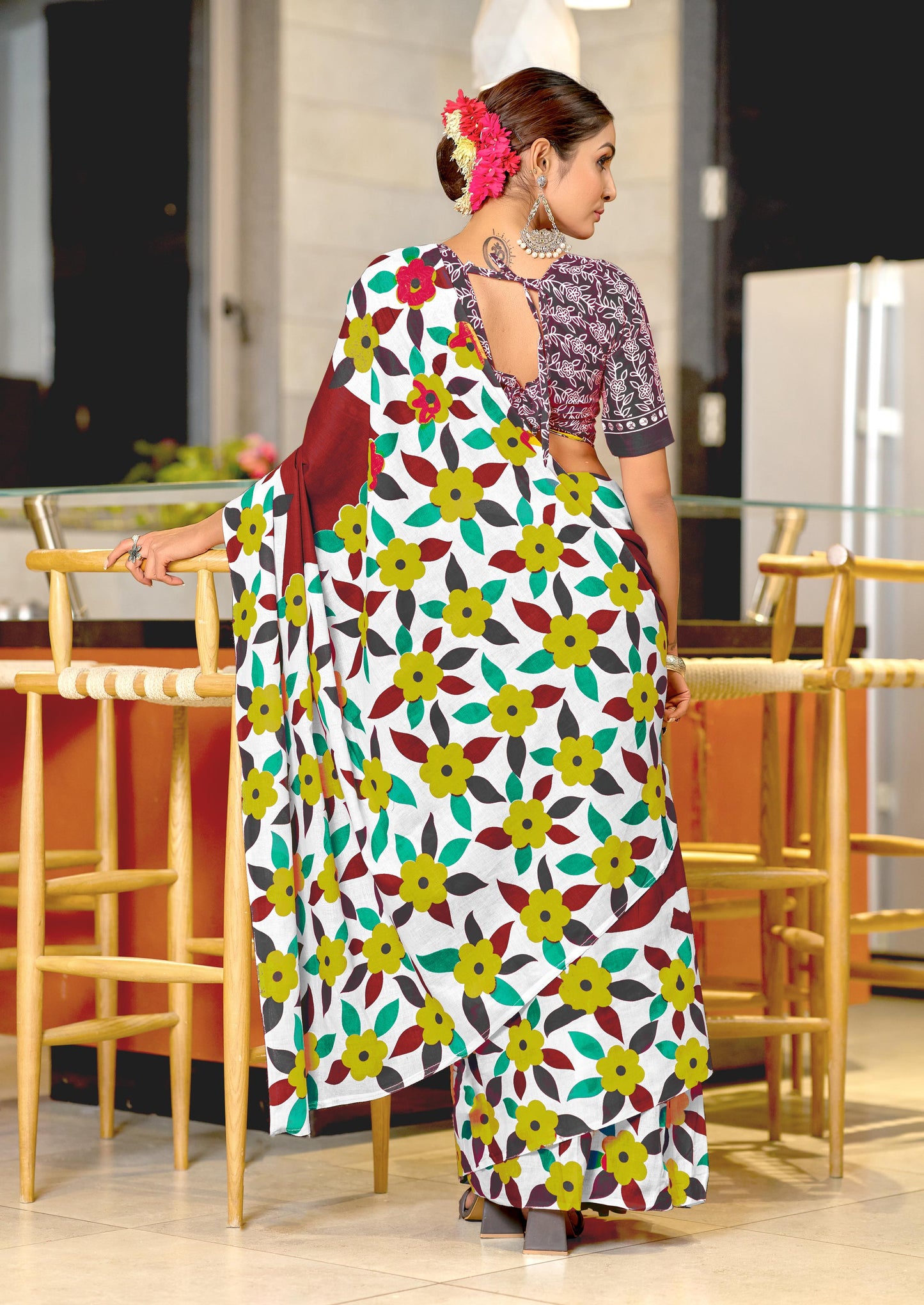 Kayatri New Soft Pure Cotton Printed Saree