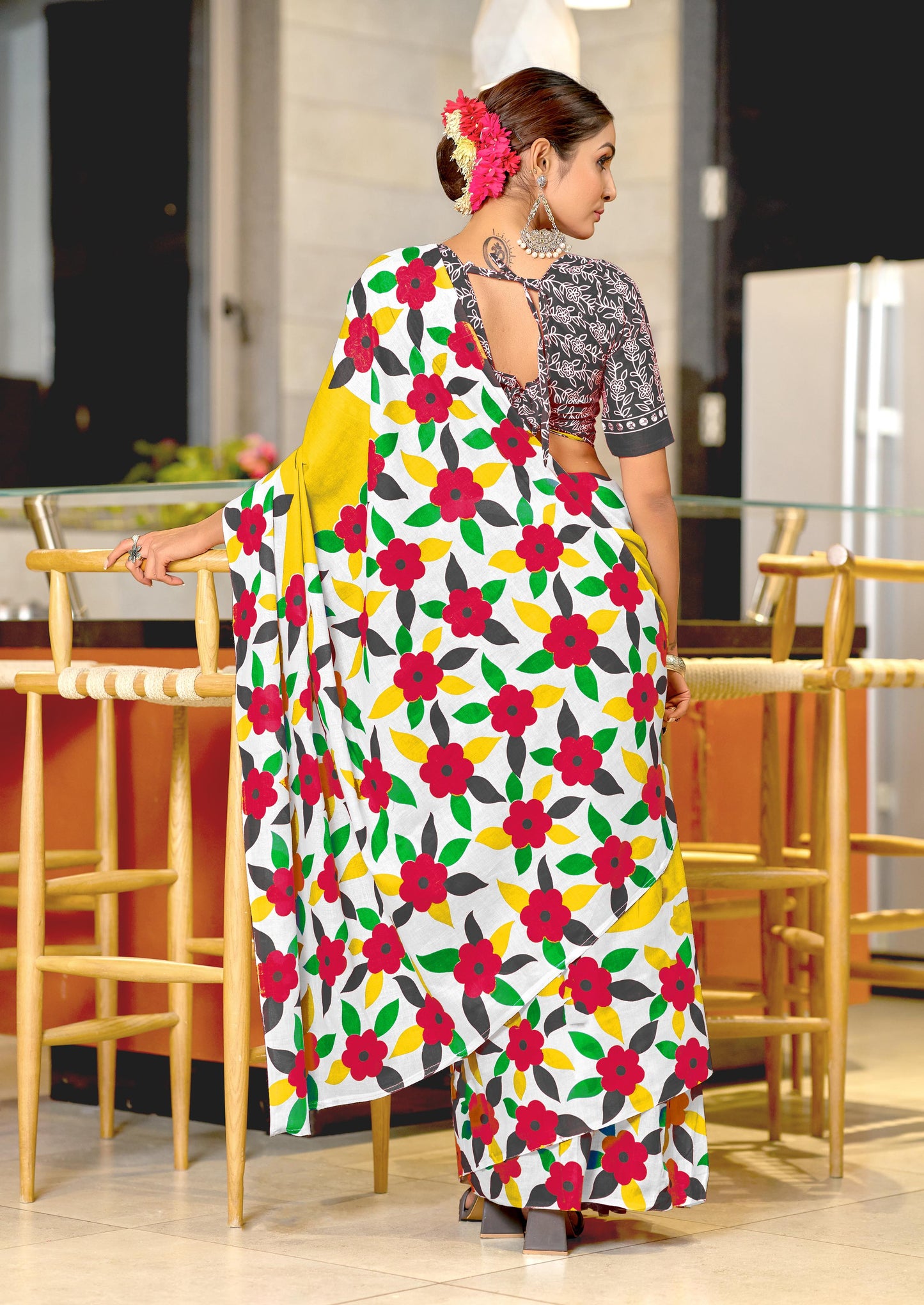Kayatri New Soft Pure Cotton Printed Saree