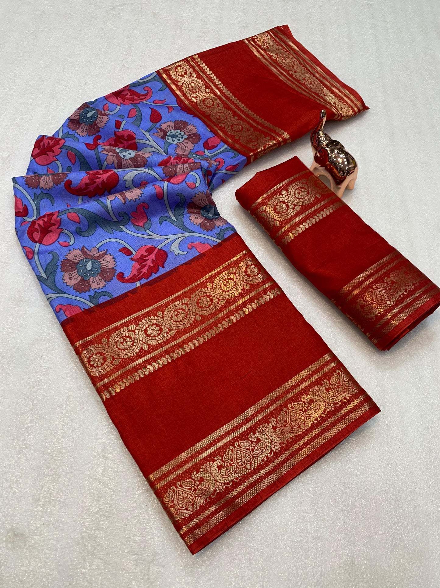Kayatri New Soft Silk Kalamkari Print Saree