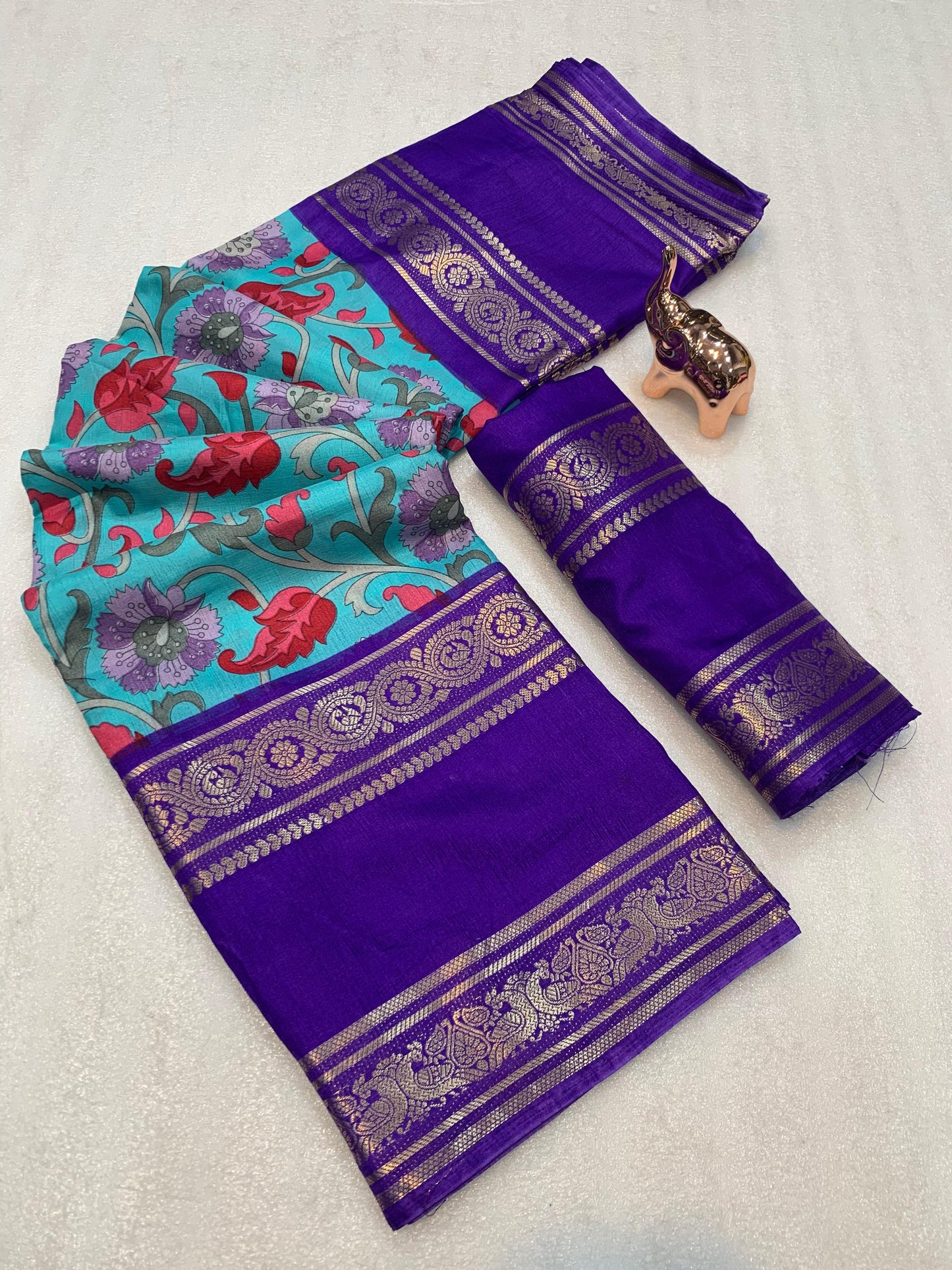 Kayatri New Soft Silk Kalamkari Print Saree