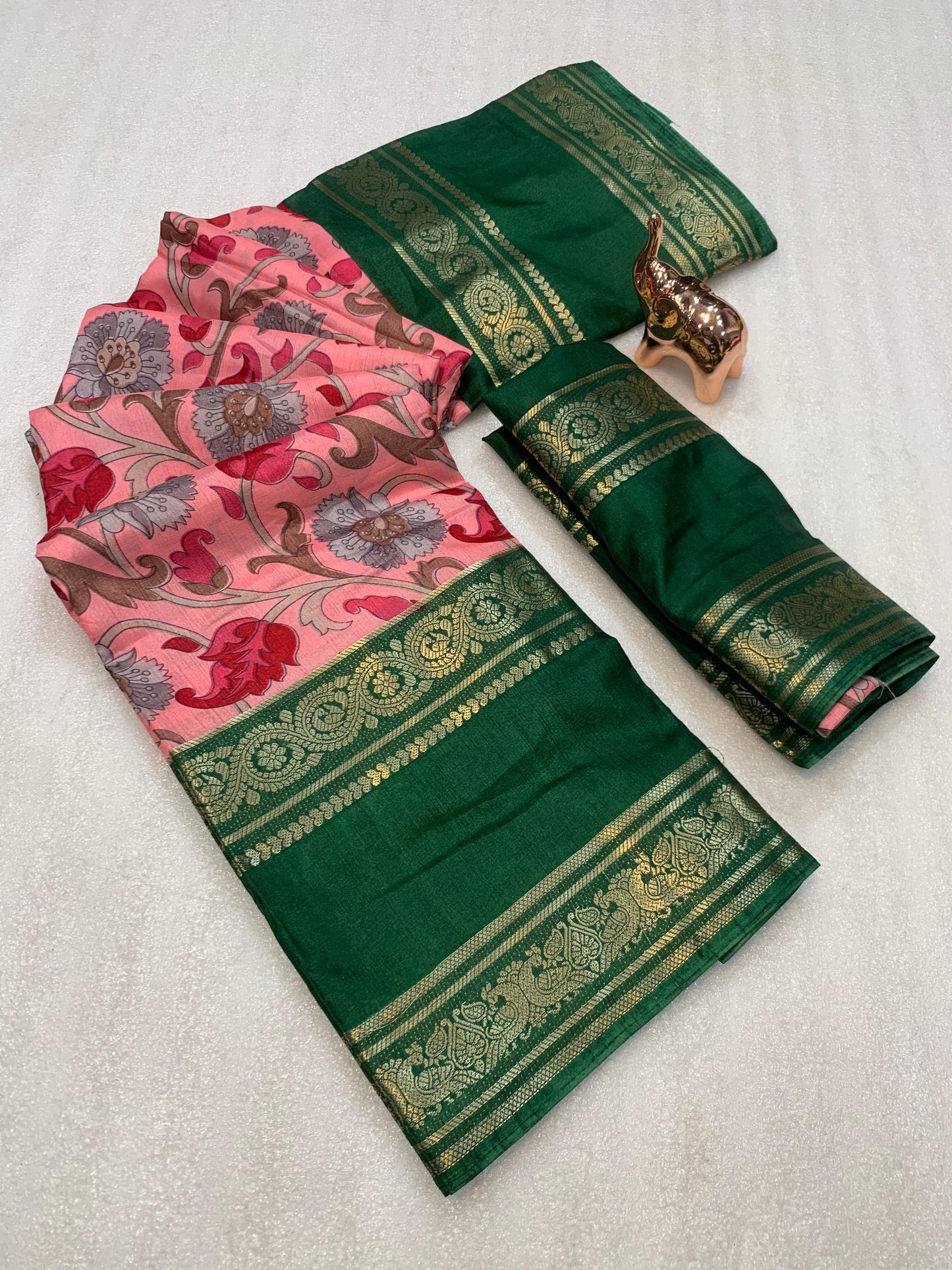 Kayatri New Soft Silk Kalamkari Print Saree