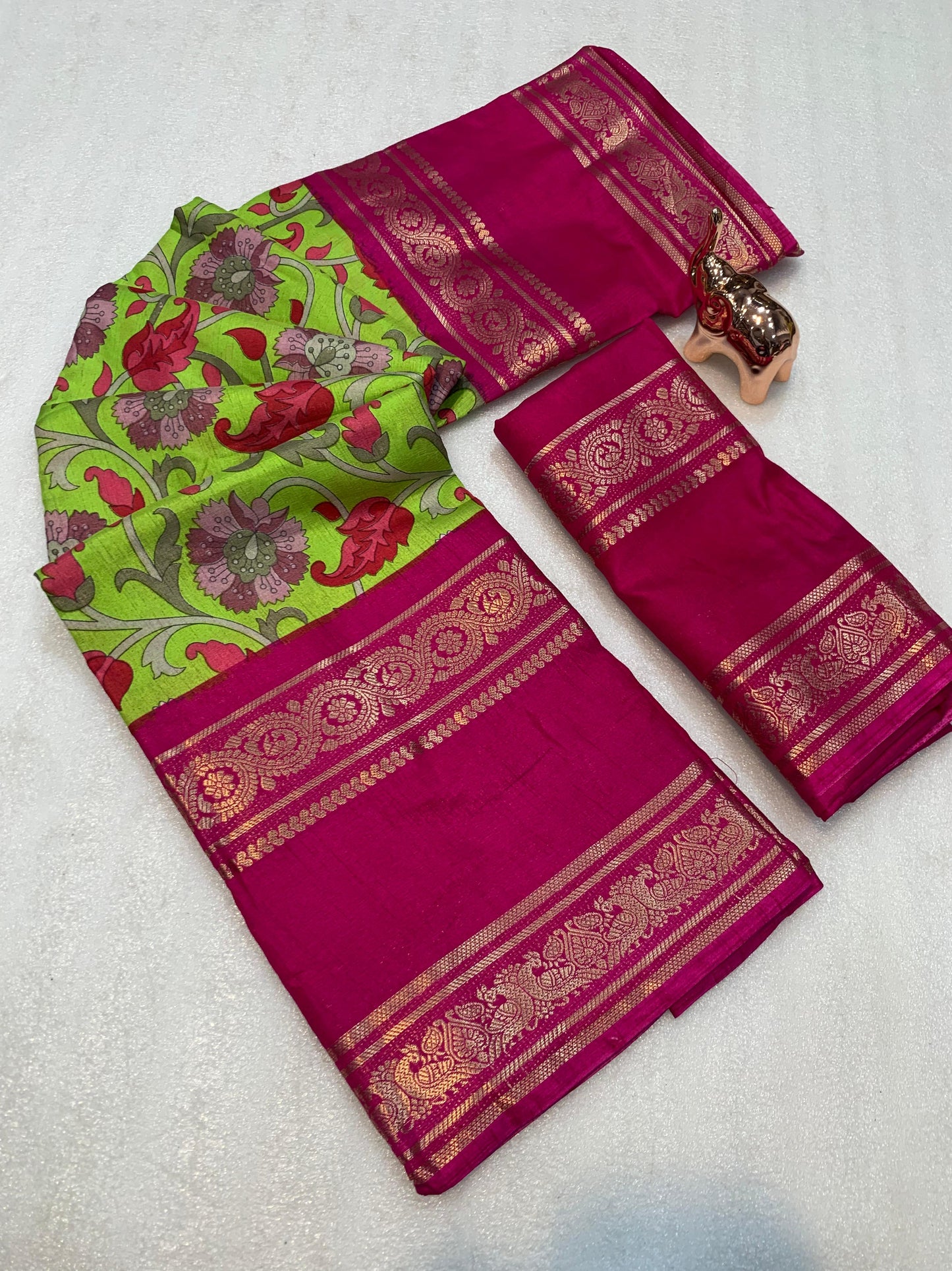Kayatri New Soft Silk Kalamkari Print Saree