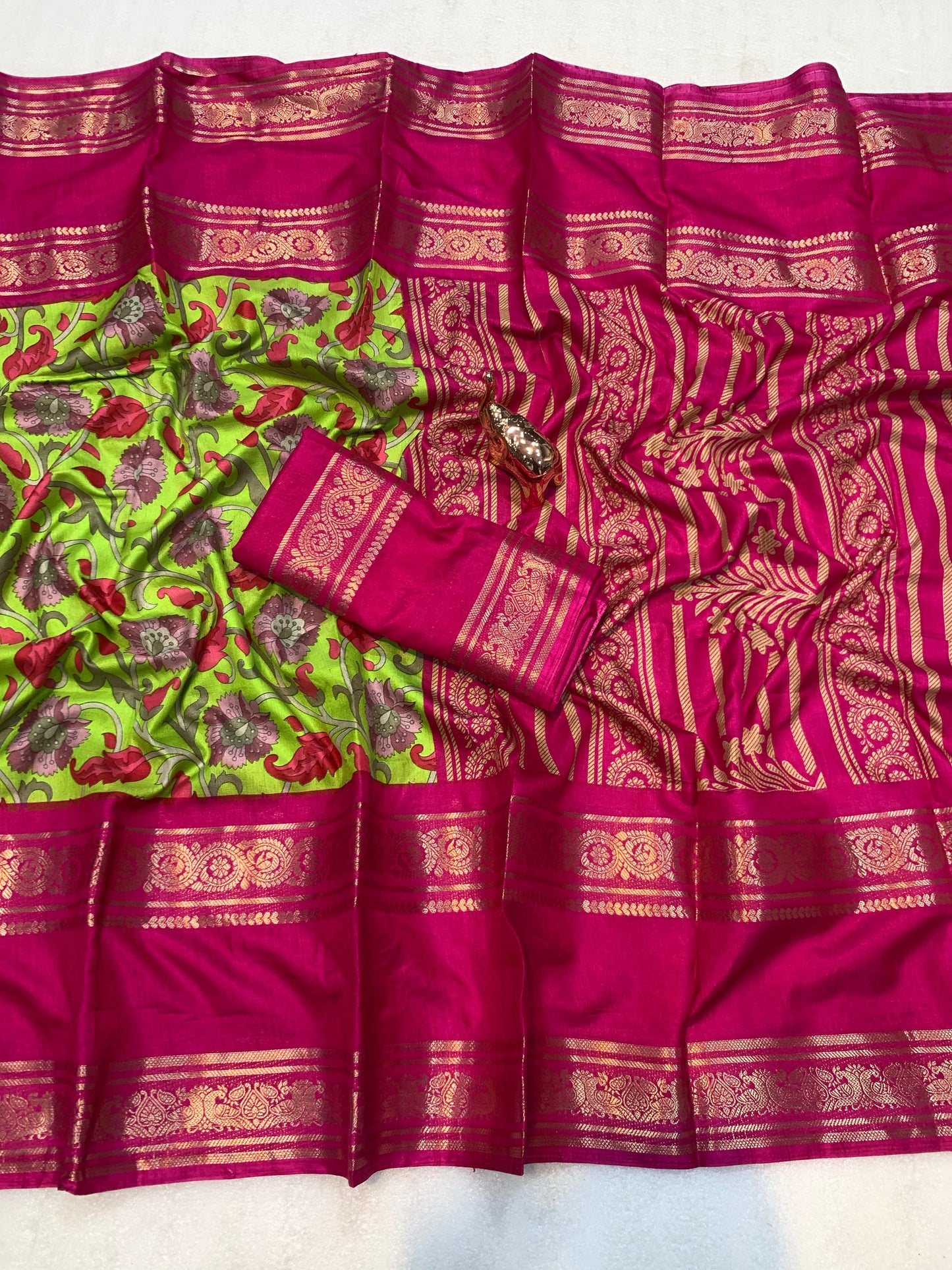 Kayatri New Soft Silk Kalamkari Print Saree