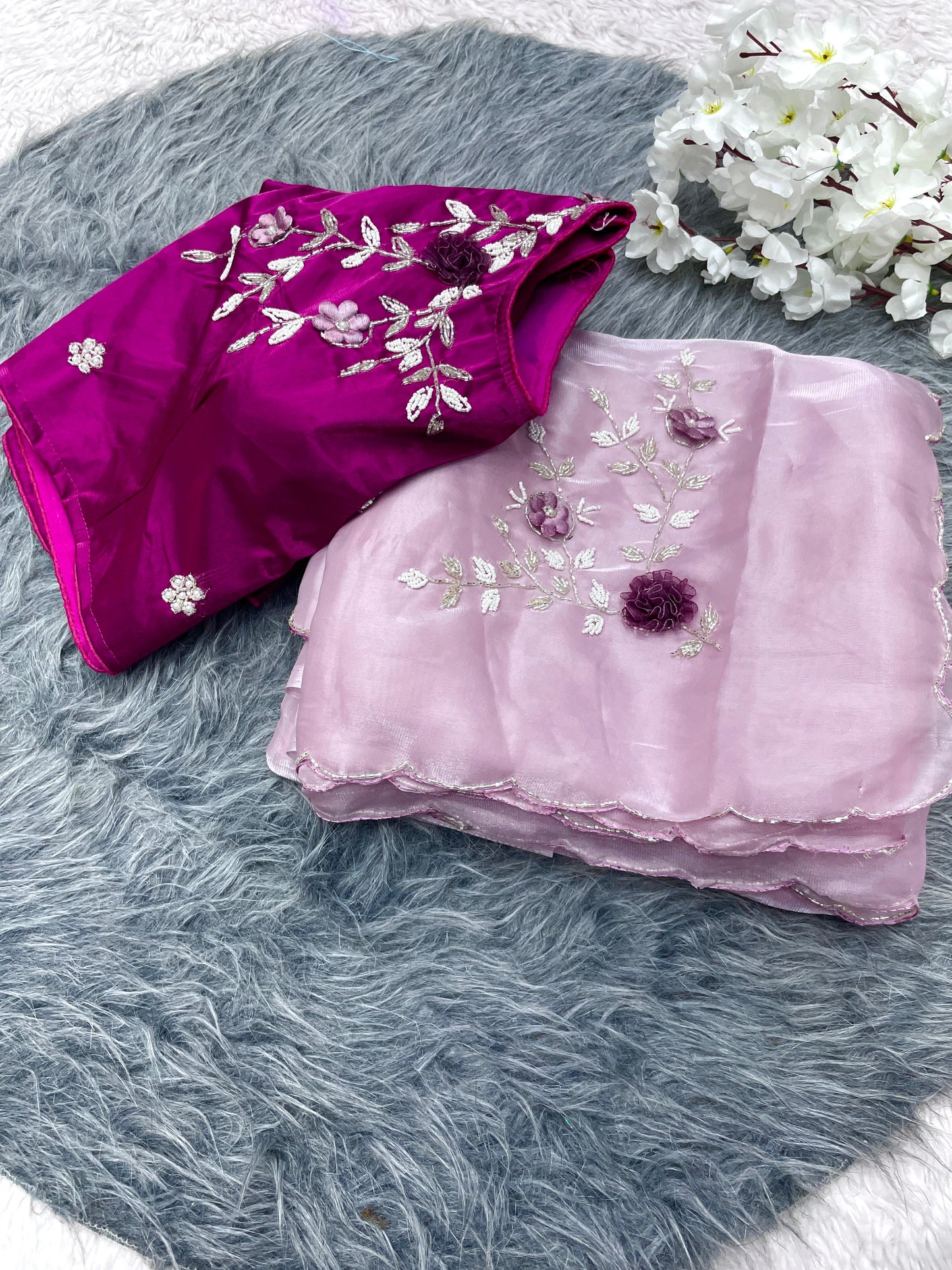 Kayatri New Jimmy Choo Sattin Designer Saree