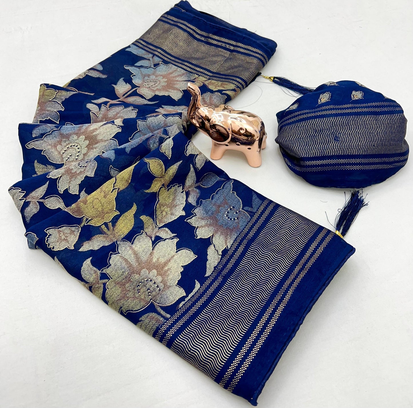 Kayatri New Viscose Georgette Foil Print Saree
