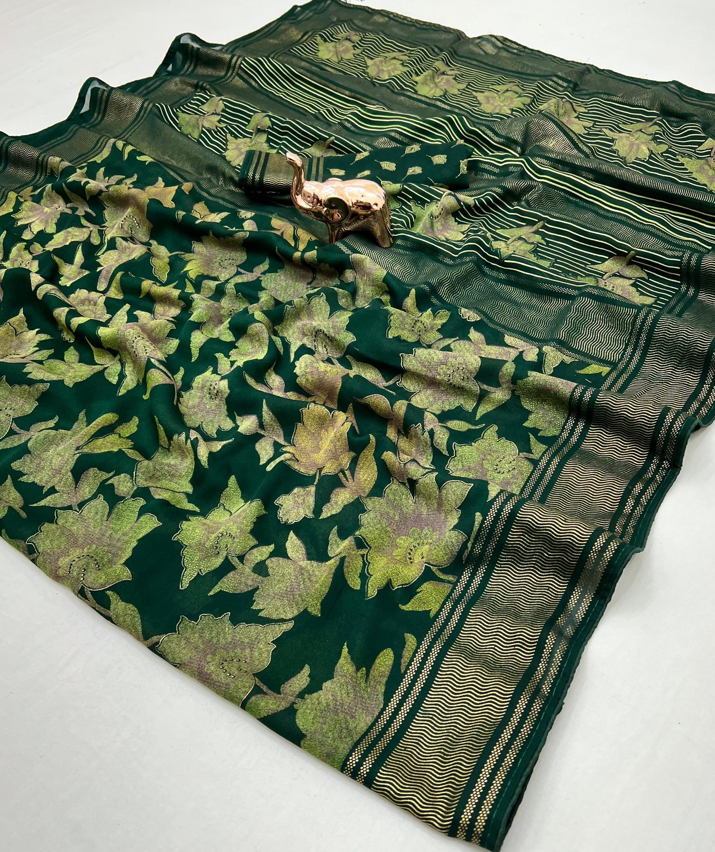 Kayatri New Viscose Georgette Foil Print Saree