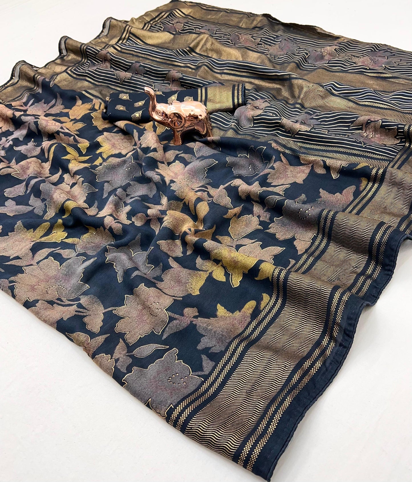 Kayatri New Viscose Georgette Foil Print Saree