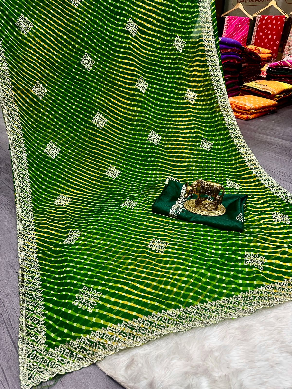 Kayatri New Premium Georgette Leheriya Style Saree