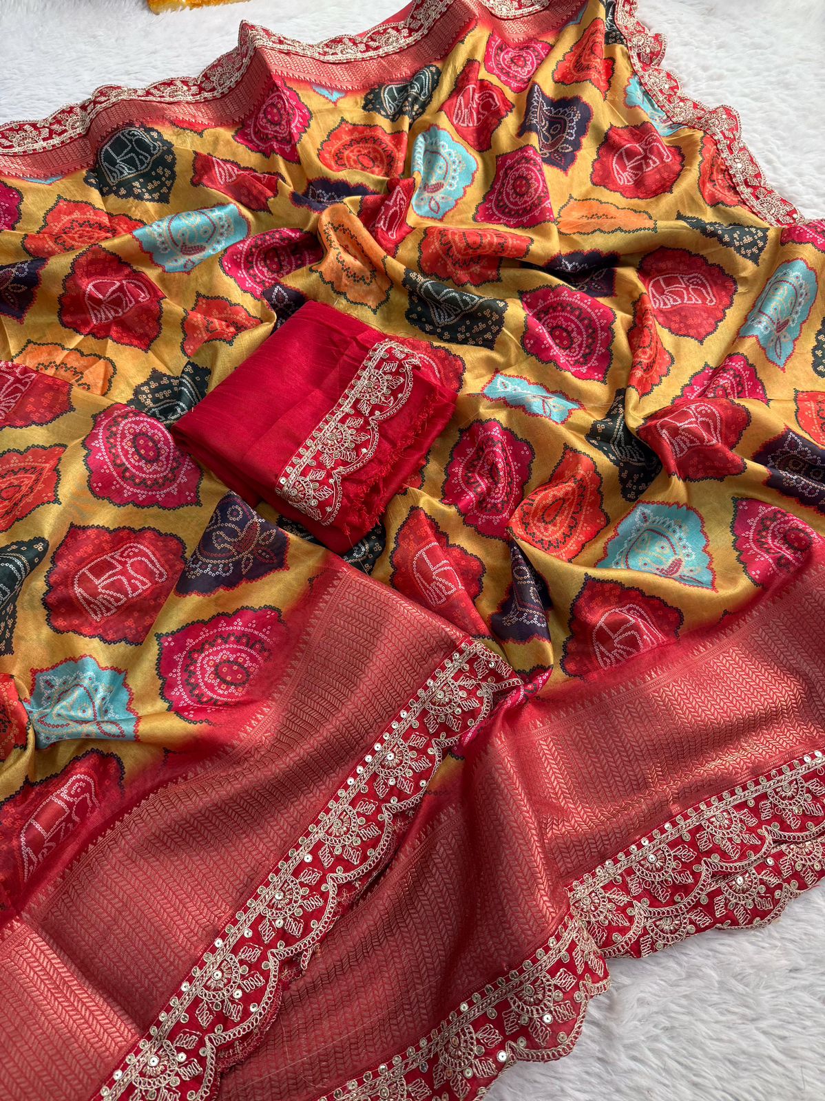 Kayatri New Banarasi Dola Sequence Embroidery Saree