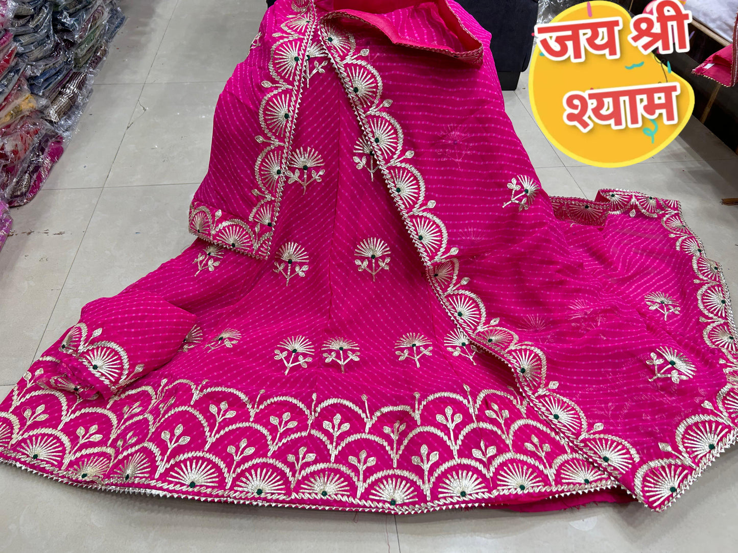 Kayatri New Designer Mothra Leheriya Gotapatti Work Lehenga