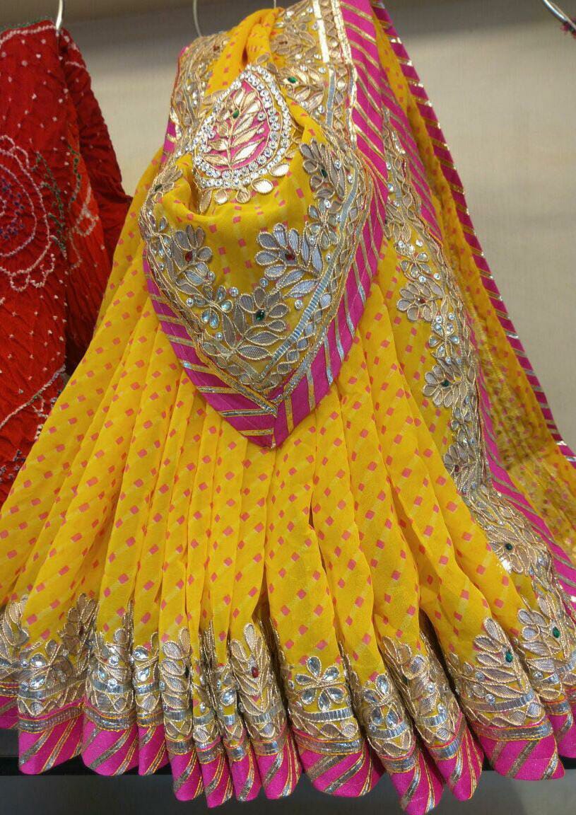 Kayatri New Mothra Leheriya Bandhej Saree