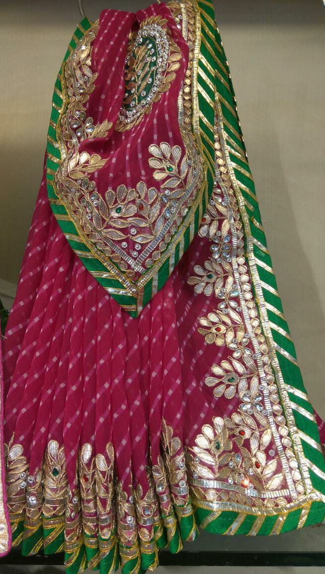 Kayatri New Mothra Leheriya Bandhej Saree