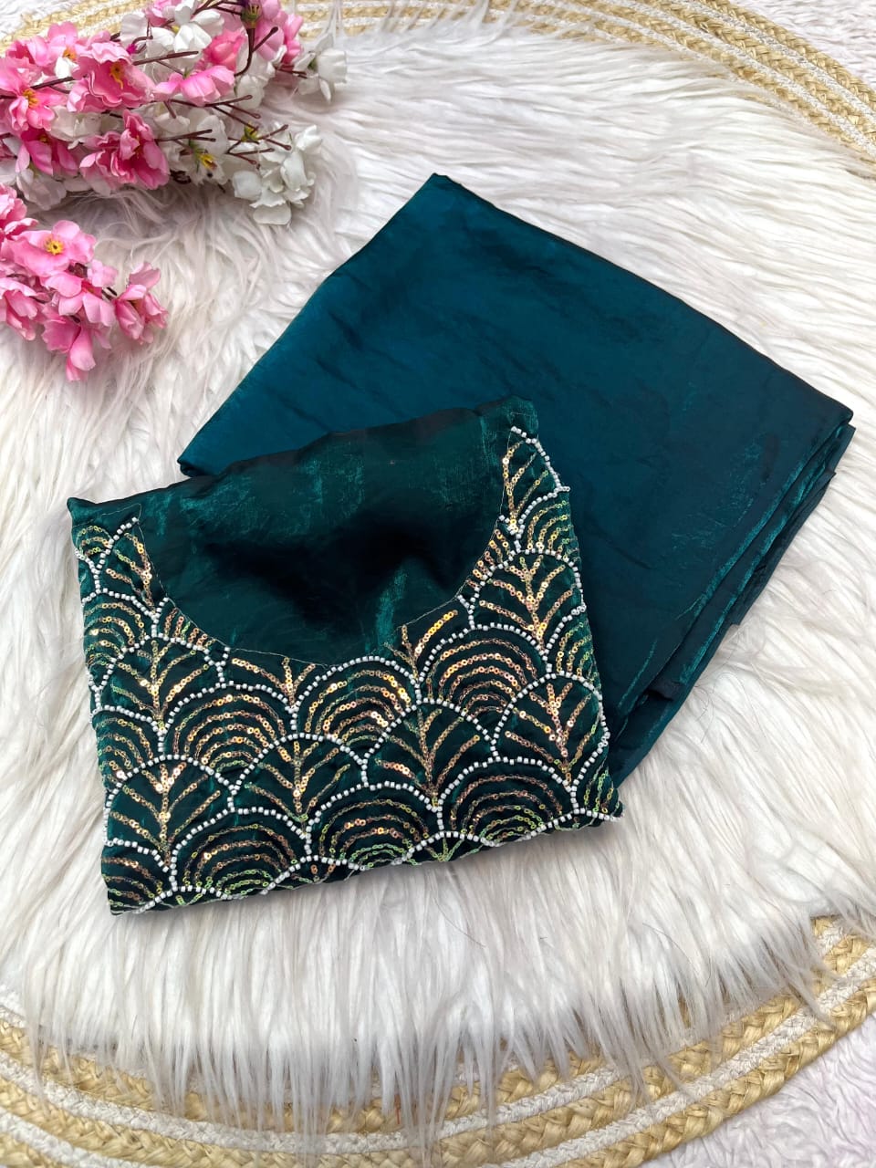 Kayatri New Designer Fandy Sattin Brits Cutdana Work Saree