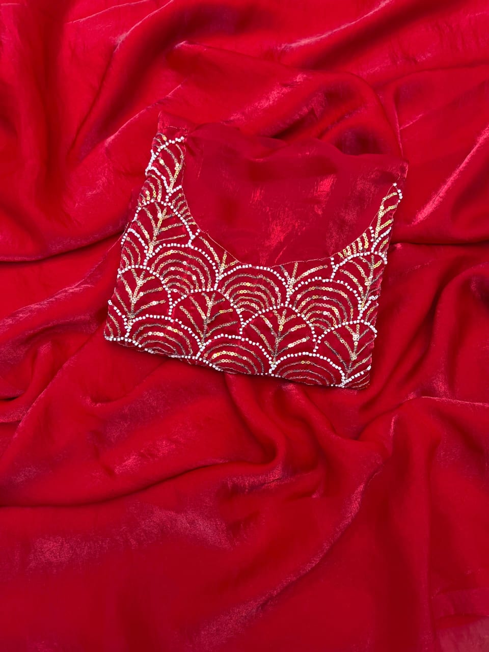 Kayatri New Designer Fandy Sattin Brits Cutdana Work Saree