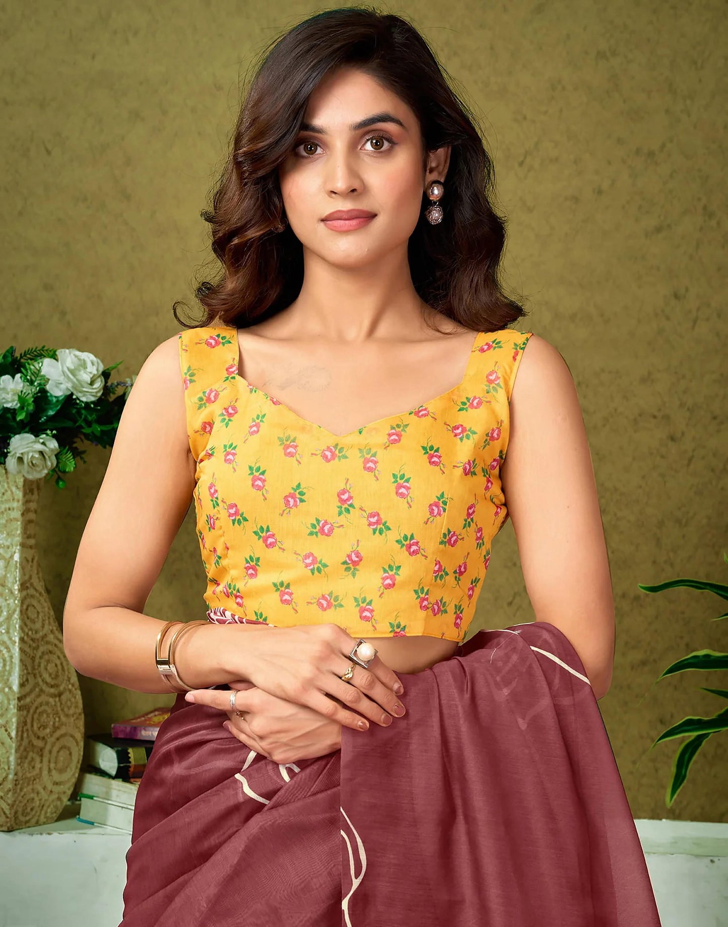 Kayatri New Soft Pure Cotton Flower Print Saree