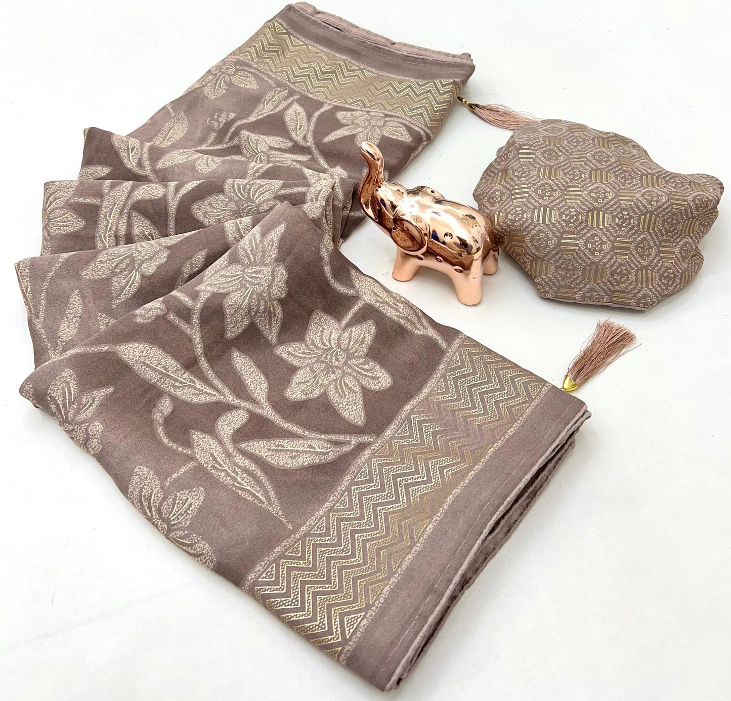 Kayatri New Viscose Georgette Foil Print Saree