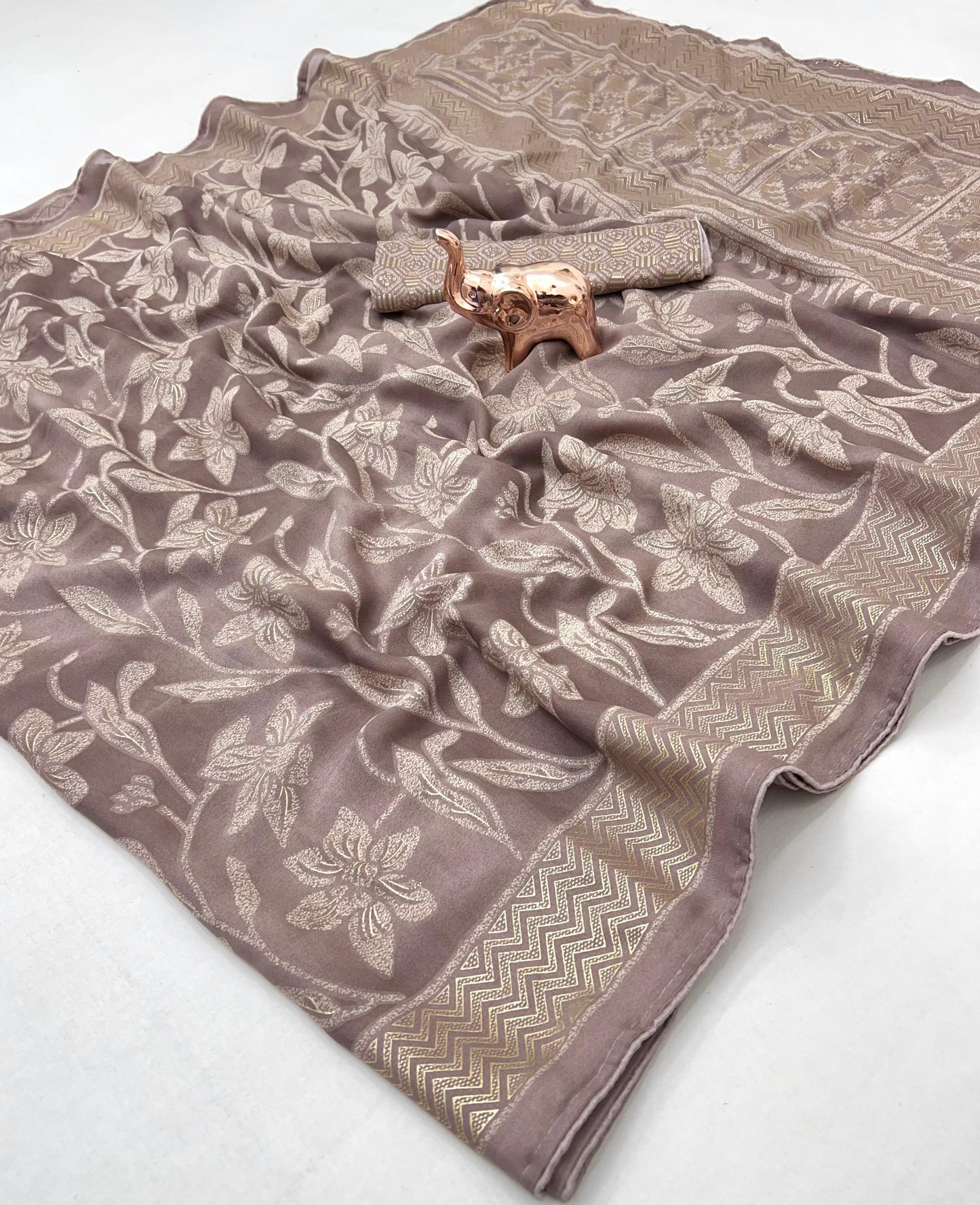 Kayatri New Viscose Georgette Foil Print Saree