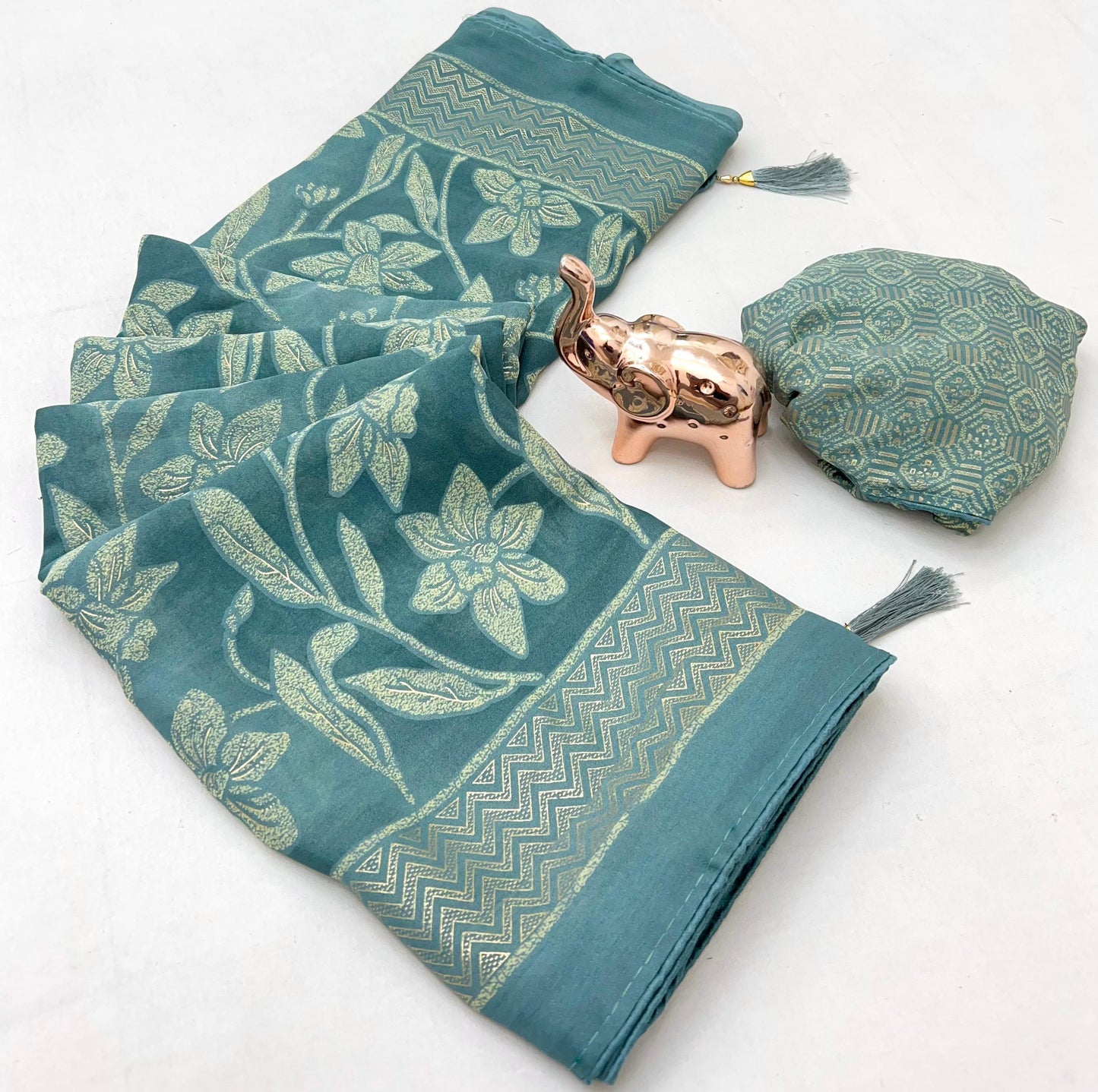 Kayatri New Viscose Georgette Foil Print Saree