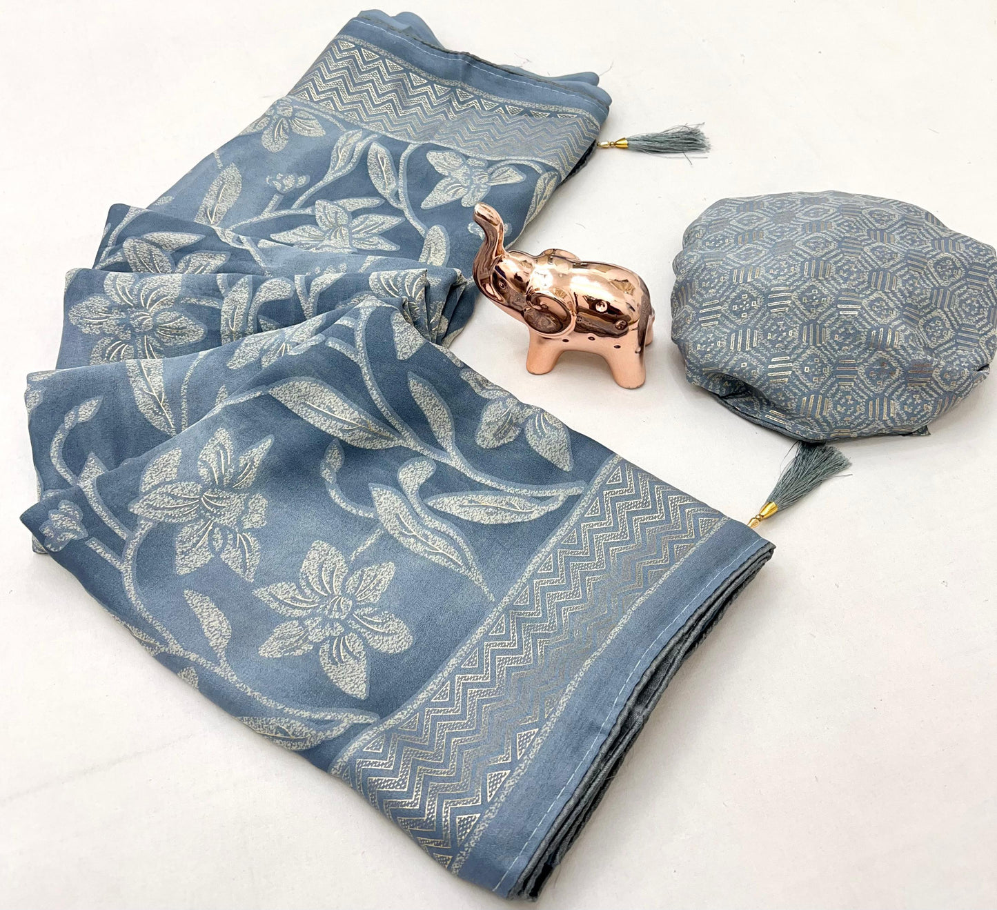Kayatri New Viscose Georgette Foil Print Saree