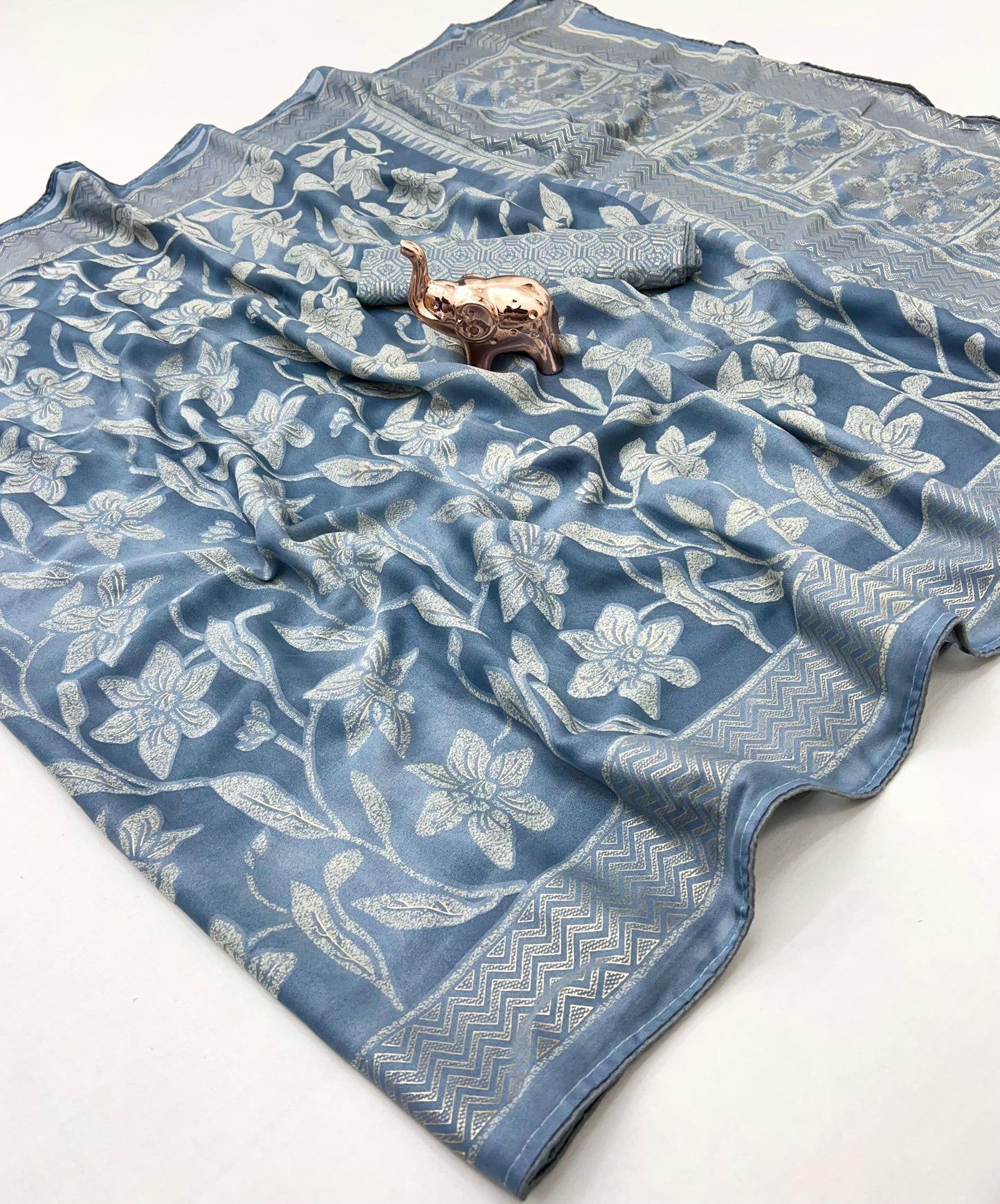 Kayatri New Viscose Georgette Foil Print Saree